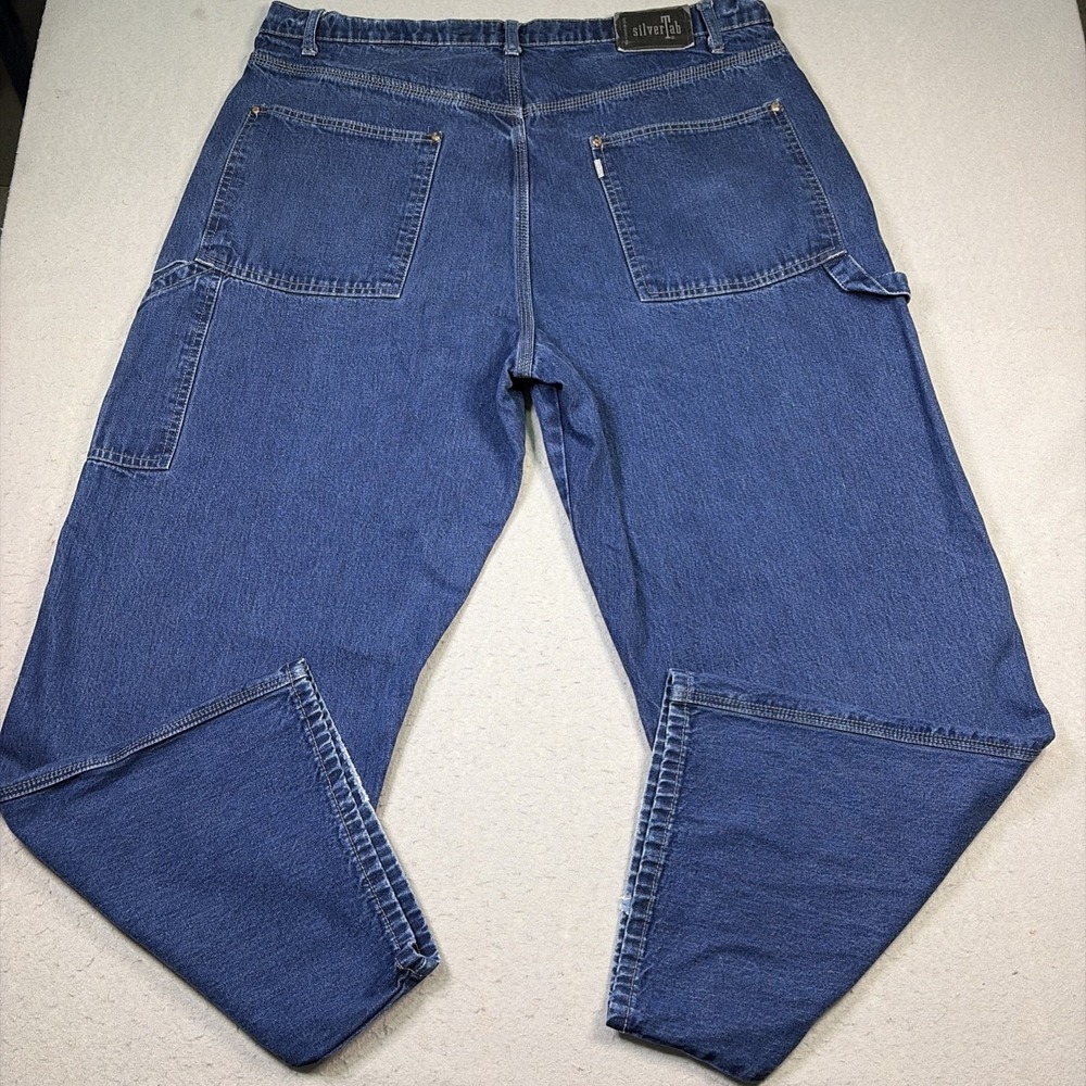 Vintage Levi's SilverTab Carpenter Jeans Mens 38x30 Blue Baggy Wide Leg Skater